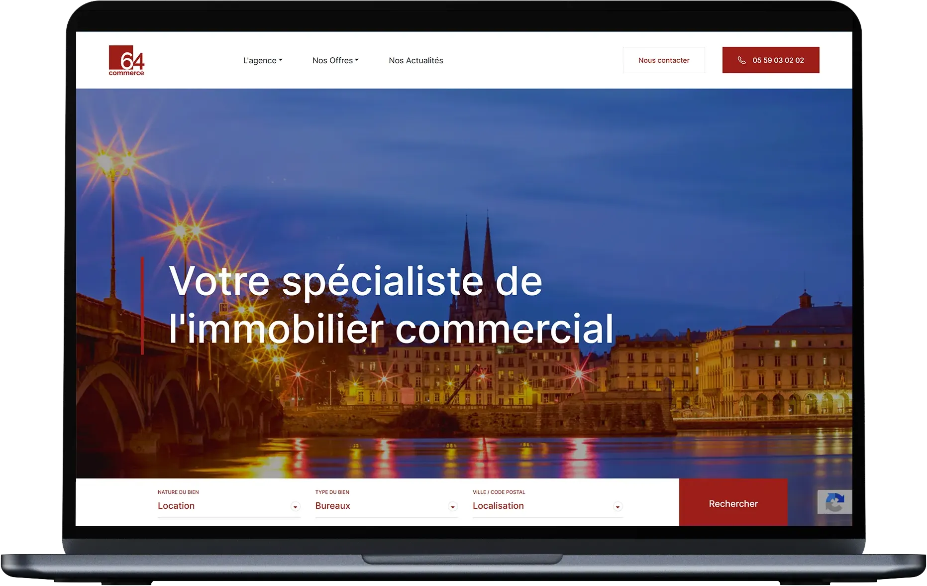Création d’un site Internet dédié à l’immobilier commercial dans les Pyrénées-Atlantiques
